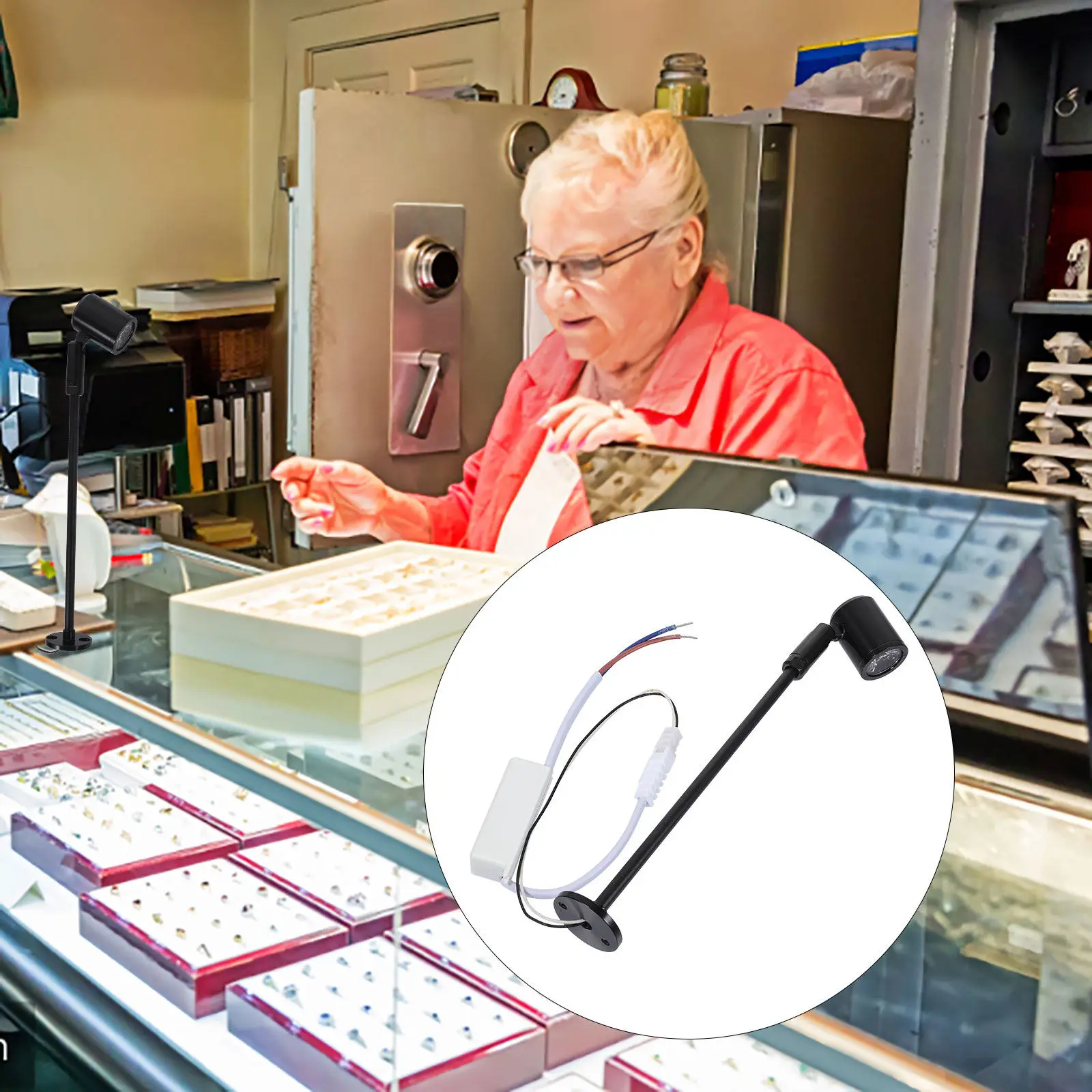 

2 шт. светодиодных прожекторов 3 Вт, AC100V-265V, 215 мм, теплый белый свет, для наружного ландшафтного освещения, витрин, шкафов, с металлическим креплением в комплекте