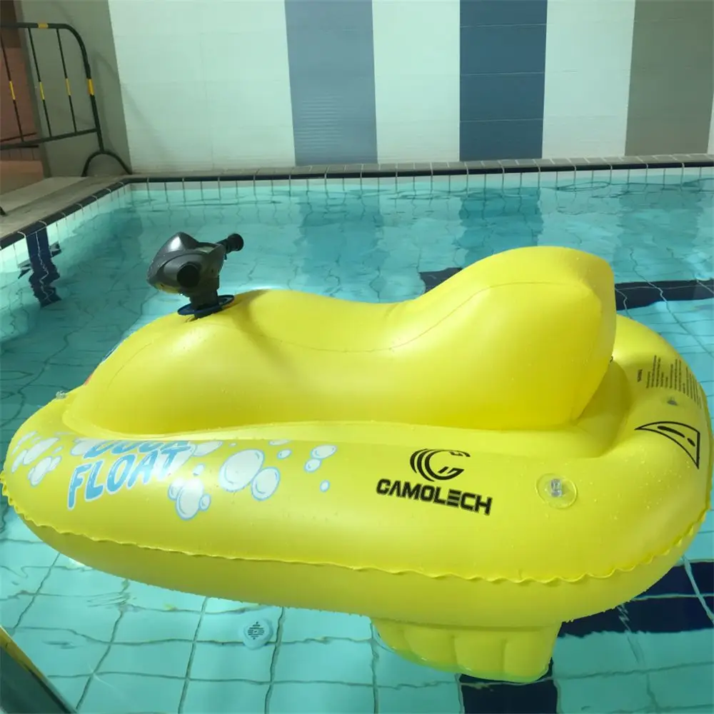 Bateau gonflable électrique en PVC pour enfants, bateau à air Boost, petit canard jaune mignon