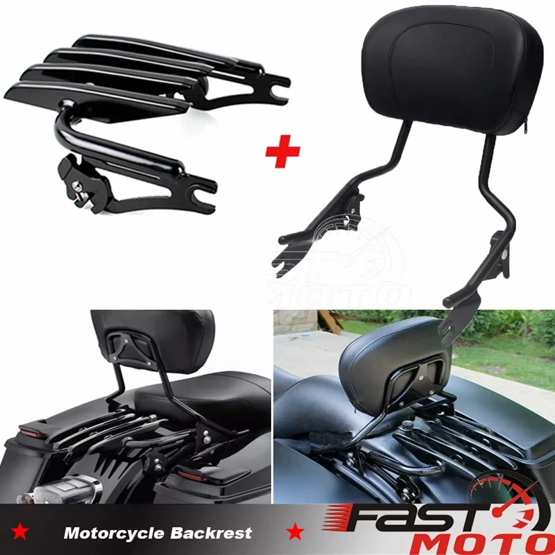 Motocykl zdejmowane oparcie półka na bagaże montowana za oparciem kierowcy dla Harley Road King przemieszczanie się po ulicy specjalne CVO FLHR FLHX FLHXS 2014-2019 — zdjęcie 2