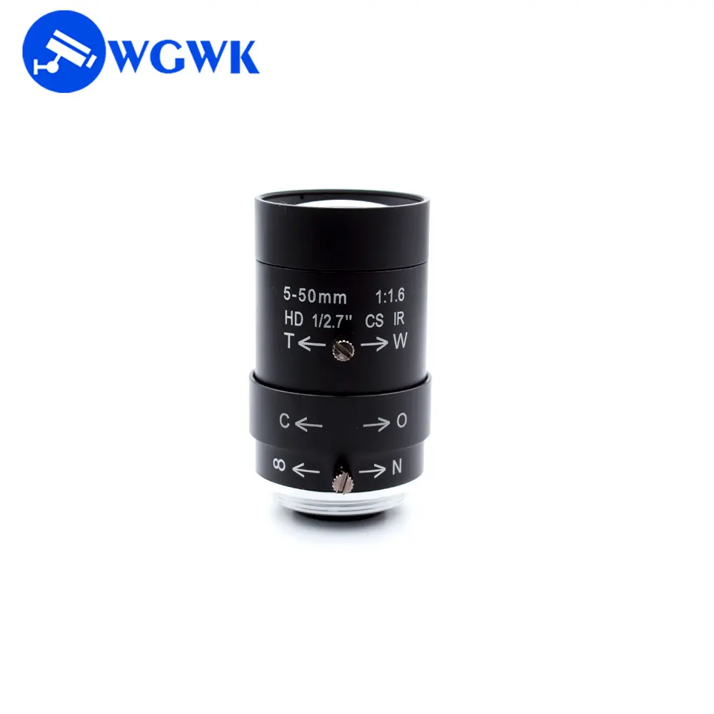 WGWK 5-50mm 6-60mm 5-100mm HD Camera Lens Varifocal Manual Zoom CCTV Lens CS Mount for CCTV Security Surveillance IP Camera