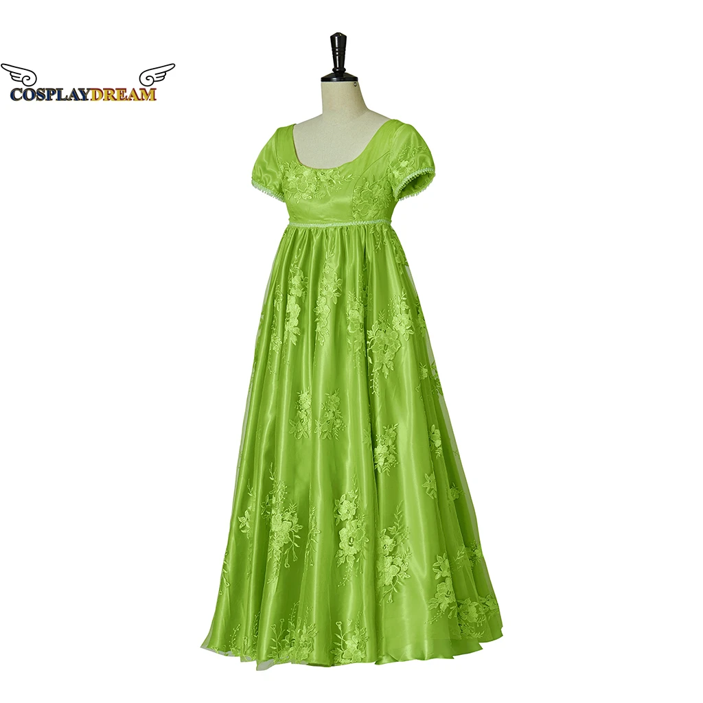 Penelope Featherington Cosplay Green Lace Dress Custom Regency Dresses Costume Ball Gown For Women Regency Dress