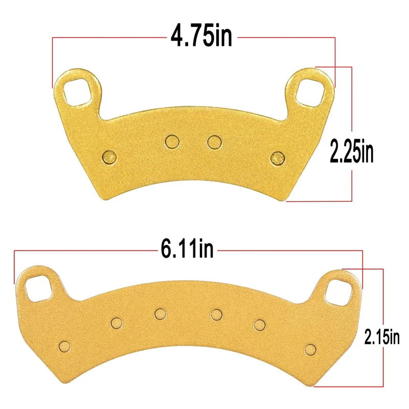 Front and Rear Severe Duty Brake Pads Fits for Polaris RS1 RZR XP4 Turbo Brake Pads 2016 - 2021 Replaces for 2206231 2205949