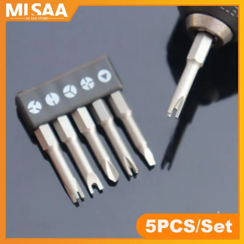 5PCS 50mm Special shaped Screwdriver Set Mini U shaped Y Type Triangle Inner Cross Three Points Screwdriver Bit Accessories