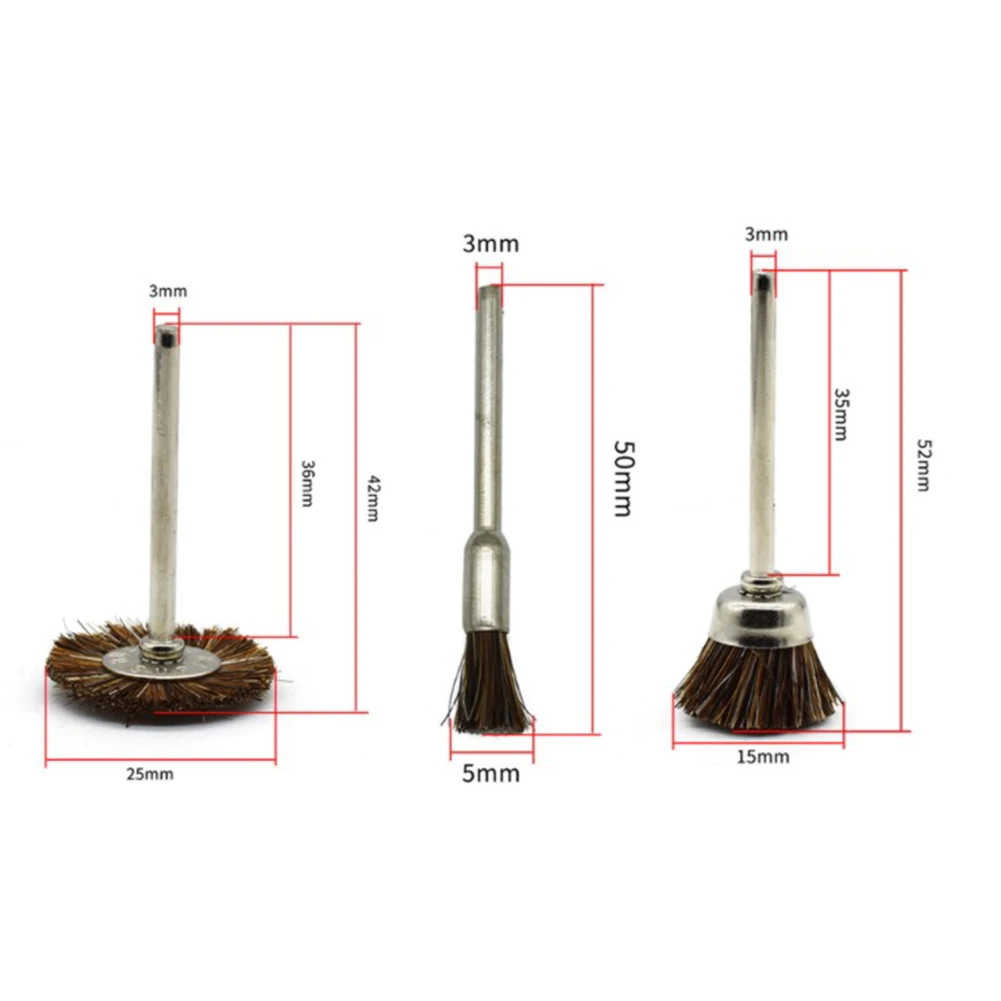 

Щетка из конского волоса, 3,00 см * 3,00 см * 6,00 см, чистка, полировка, линия конского волоса, вращающийся инструмент, материал высокого качества