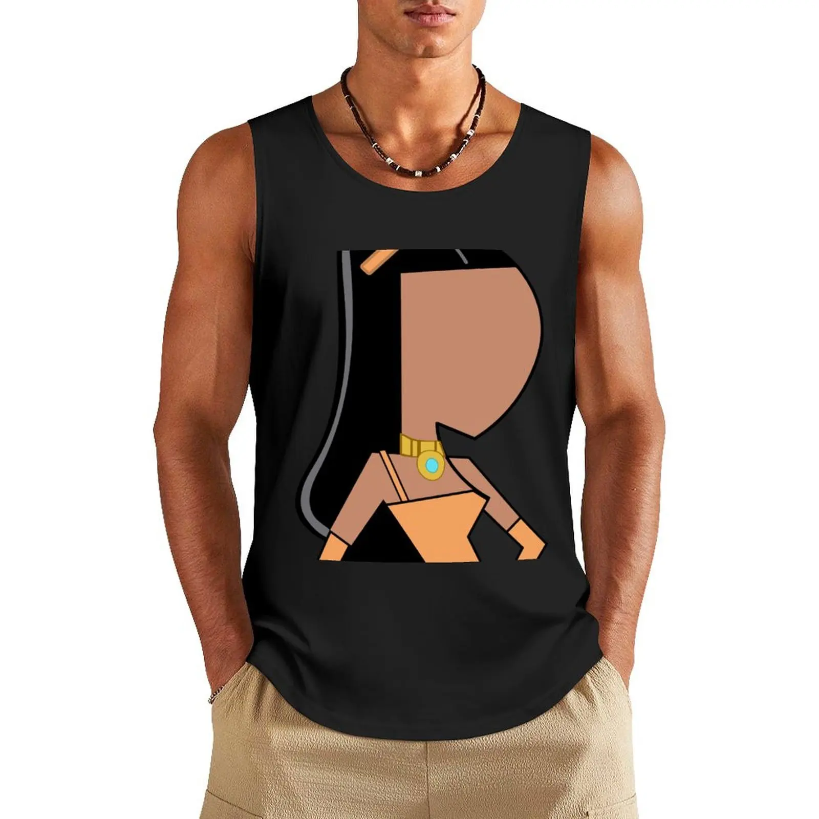 Tangerine Cartoon Girl Tank Top Men's summer clothes 2024 summer 2024