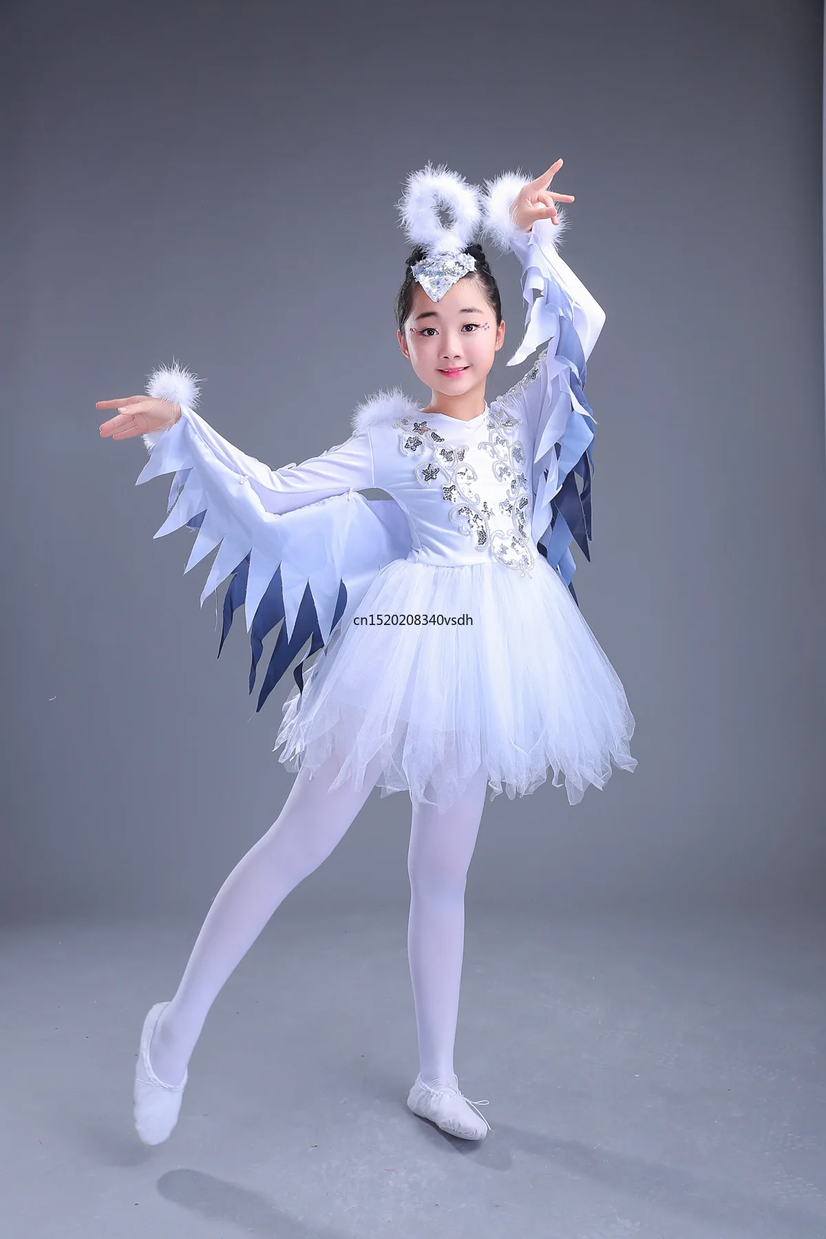 Bambini Moderni Costumi di Danza Danza Personaggi Animali Costumi di Halloween Uccelli Abbigliamento Passeri Gazza vestiti di Prestazione