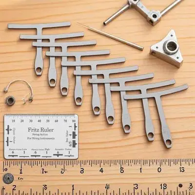 

1 Set Guitar Luthier String Action Gauge Ruler Measuring Tool For Bridge Nut Pickup Height Understring Radius Gauge Guitar Bass