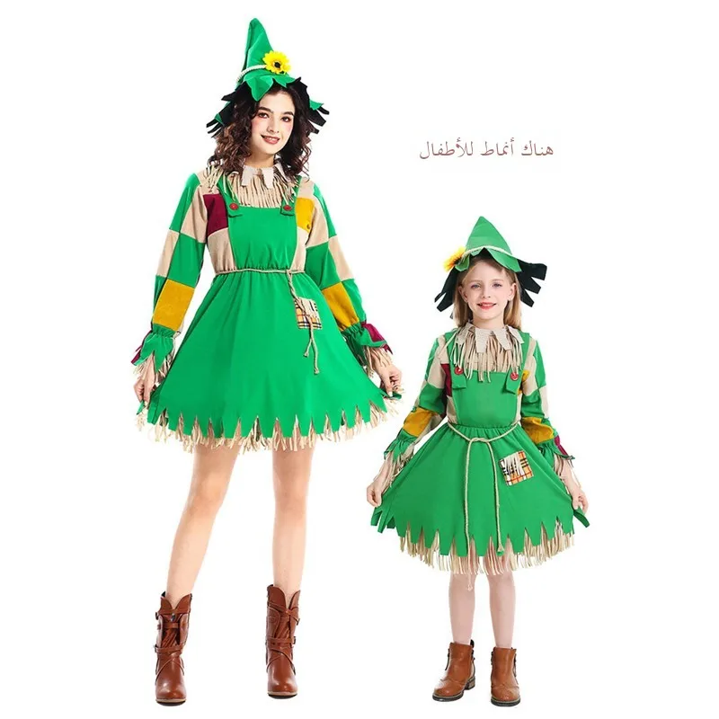 

Halloween Parent-Child the Wizard of Oz Cosplay Puppet Girl's Grass Skirt Fairy Tale Play Performance Costume Chinese Stage Wear