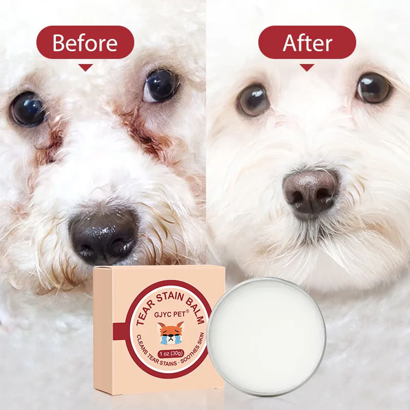 Baume anti-taches naturel pour chiens et chats, soin doux pour les yeux, peau apaisante, crème de nettoyage des glande lacrimale pour animaux de compagnie