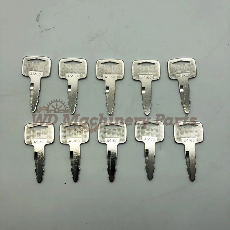 10PCS A5160 Ignition Key 91A07-01910 For Mitsubishi Caterpillar Forklift