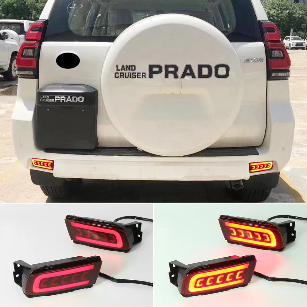 LED Reflector For Toyota Land Cruiser Prado 150 LC150 FJ150 GRJ150 2010 - 2020 Rear Bumper Tail Light Brake Light turn signal