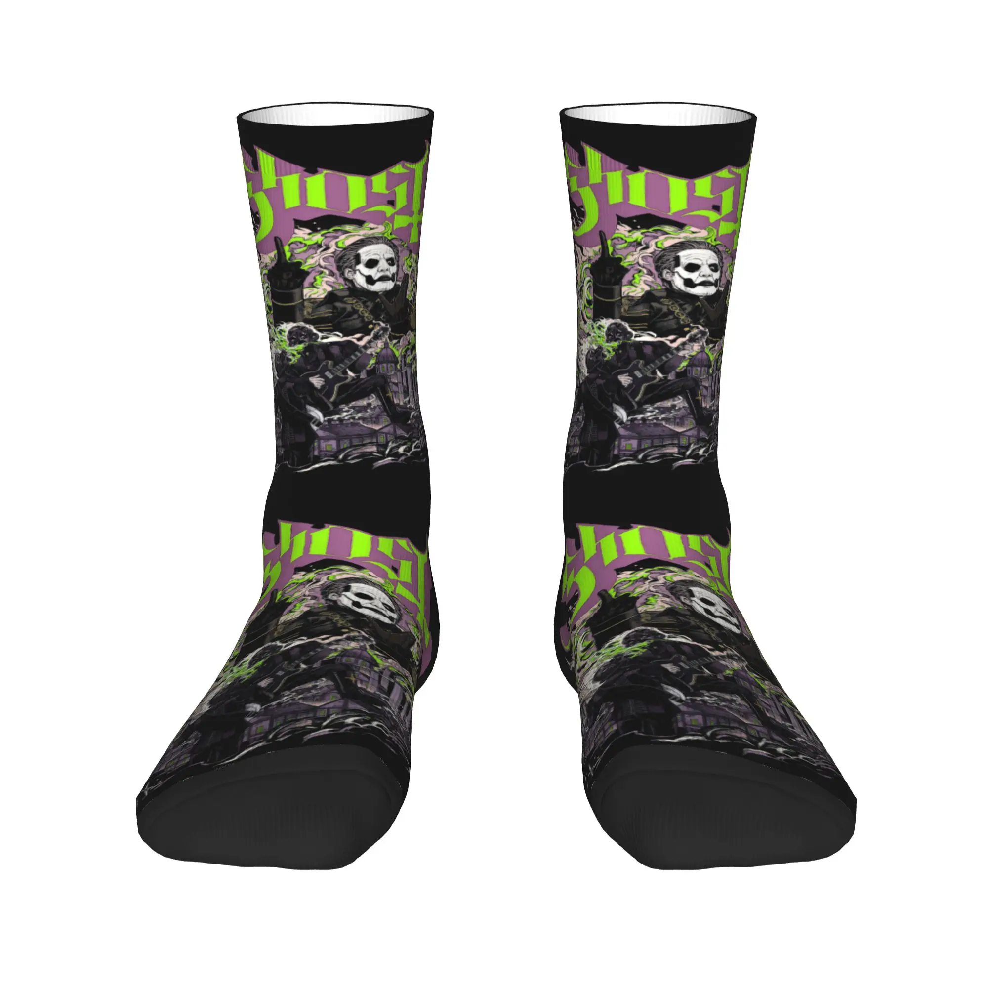 

Fashion Printing Swedish Rock Band Horror Ghost Socks for Women Men Stretch Summer Autumn Winter Crew Socks