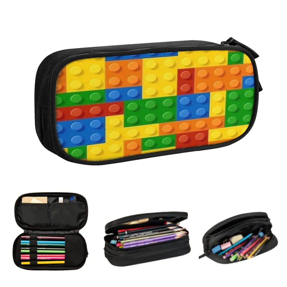 Hit The Bricks Pencil Cases Large Storage Pen Bags Pen Box Pencil Pouch For Boys Girls Students Stationery School Office