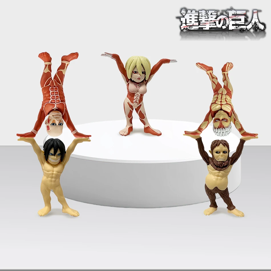 Figura de Anime attaque sur Titan de 6cm, figurine d'action d'Eren Jaeger, 5 uds., modèle de colección, decoración de habitación,