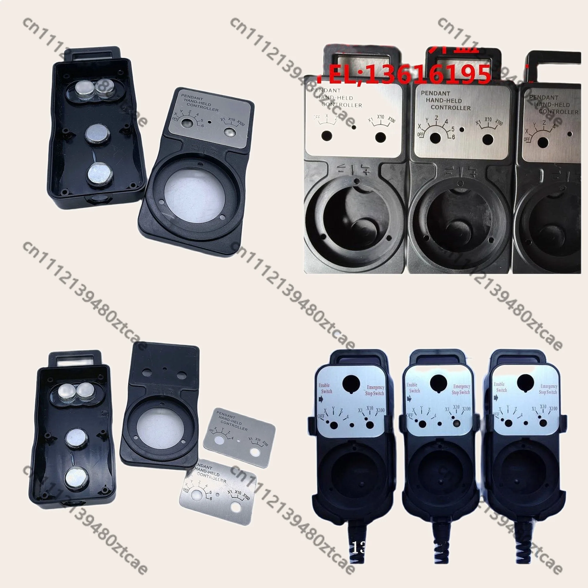 Free Shipping Plastic Shell CNC Handwheel MPG Manual Pulse Generator 100PPR 5-24V Emergency Stop