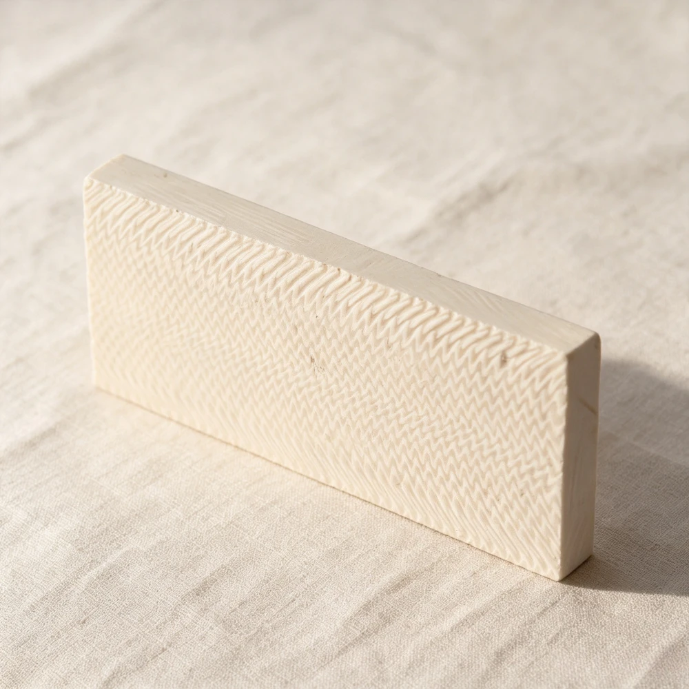 120×40×8mm High-quality Synthetic Ivory Resin Handle Inlay Sheet, EDC Tool DIY Craft Carving Blank