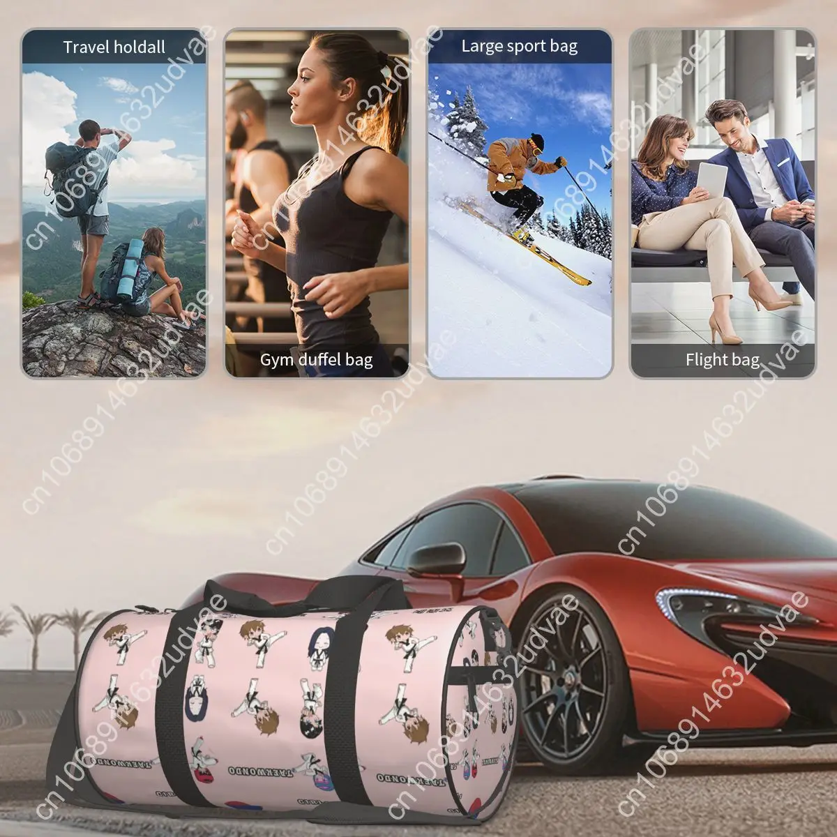 Taekwondo Girl Taekwondo Art Gym Bag Travel Sports Bags Couple Design Gym Accessories Graphic Fitness Bag Portable Handbags