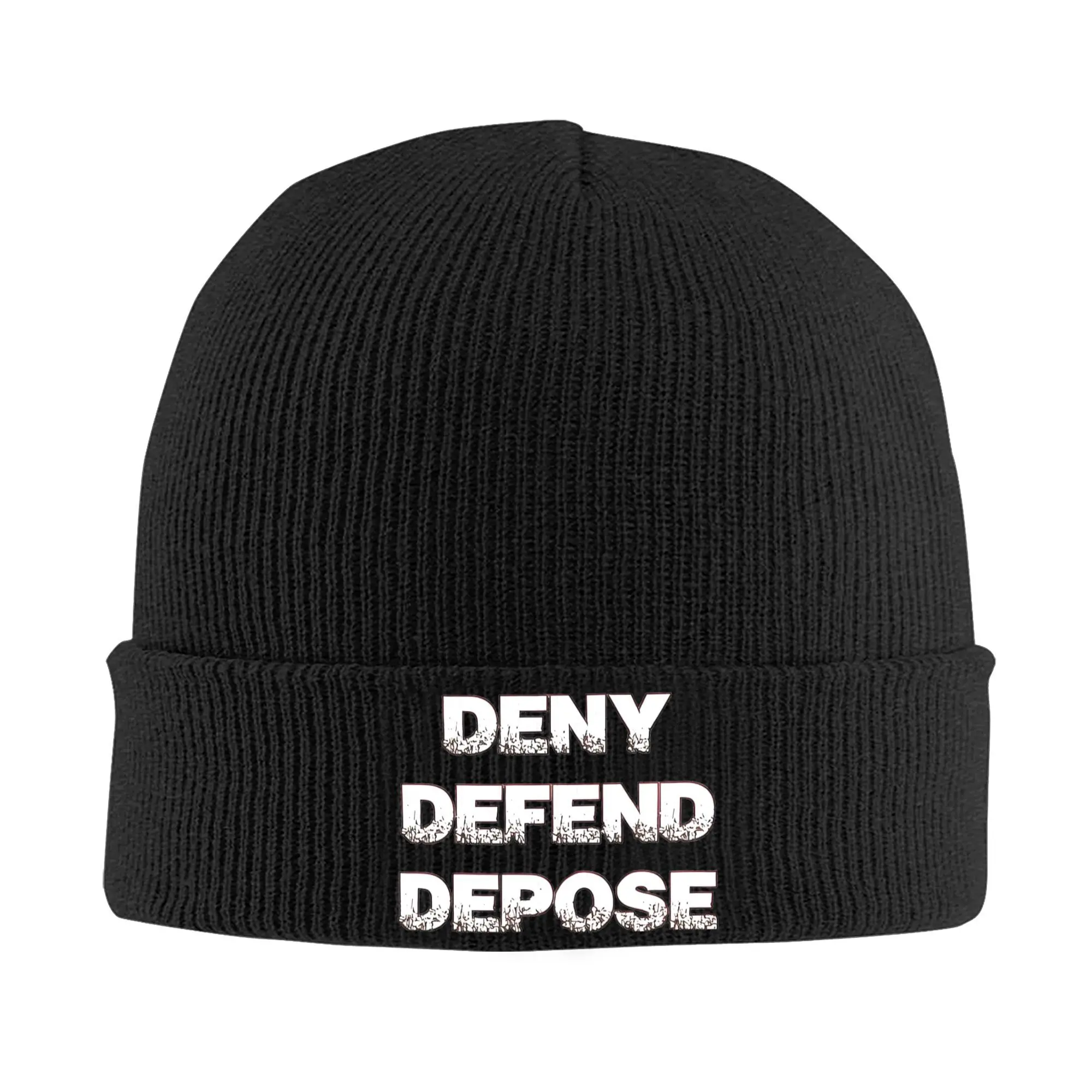 Deny Defence Knitted Caps for Women Men Beanies Autumn Winter Hats Acrylic  Warm Caps