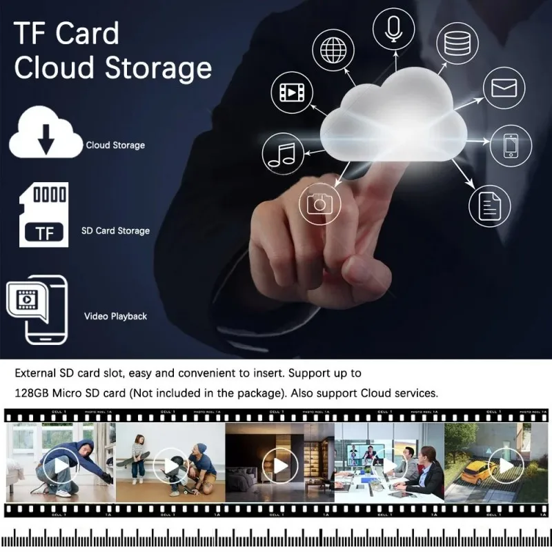 Eseecloud 4MP 8 قناة CCTV نظام الأمن DVR كيت 8CH اللاسلكية NVR عموم إمالة CMOS انخفاض استهلاك الطاقة الشمسية كاميرا متحركة مجموعة #4