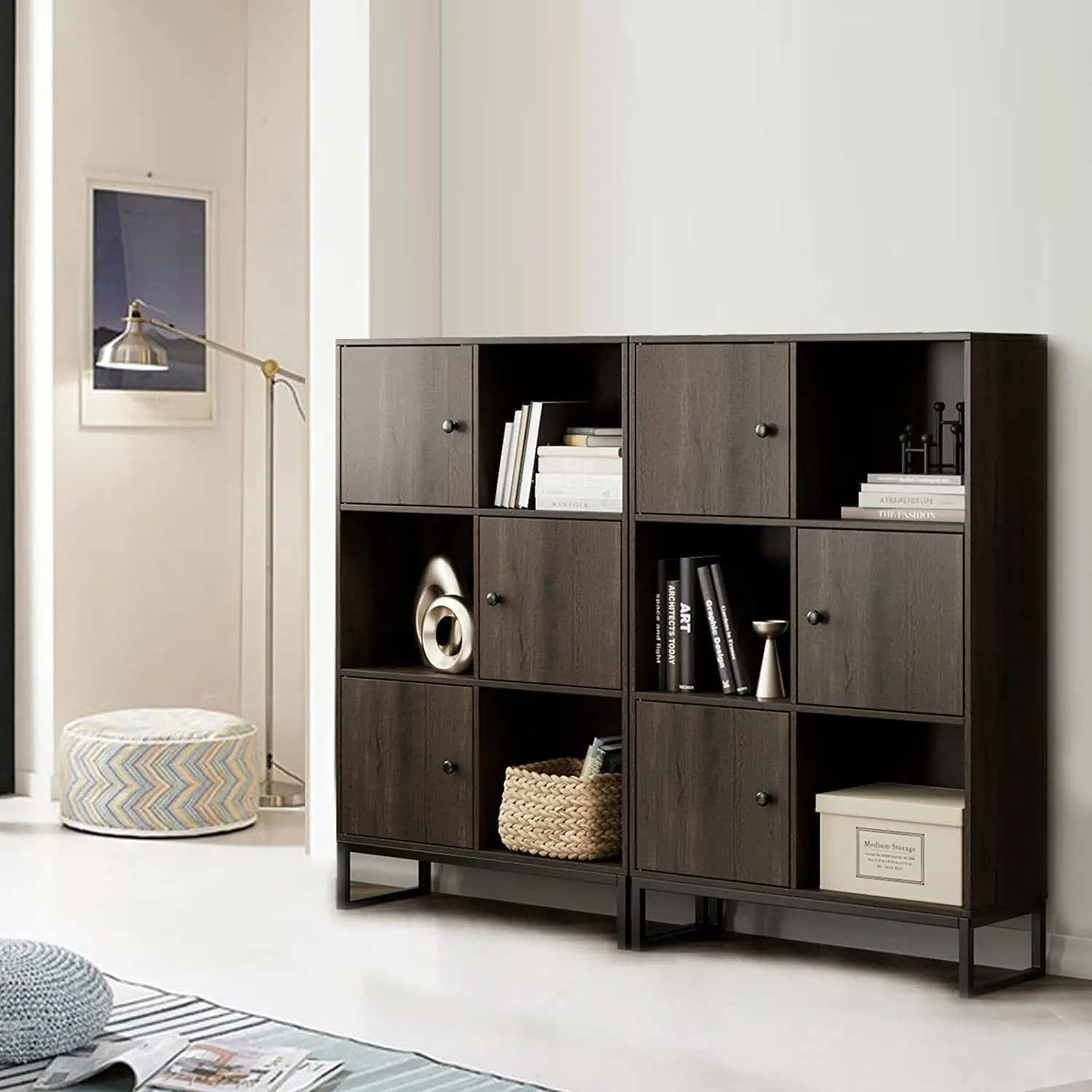Simple locker combination grid floor-to-ceiling bookcase multi-layer fashionable atmosphere rental room storage