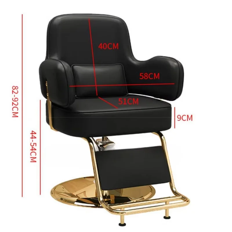 Modern Luxury Barber Chairs Hairdresser Ergonomic Swivel Lift Barber Chairs Perm Hair Dyeing Commercial Furniture Sillas FYBC