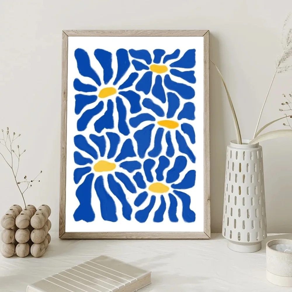 Henri Matisse Abstracte Kunst Bloemen Poster Kraft Club Bar Papier Vintage Poster Muurkunst Schilderij Slaapkamer Studie Stickers