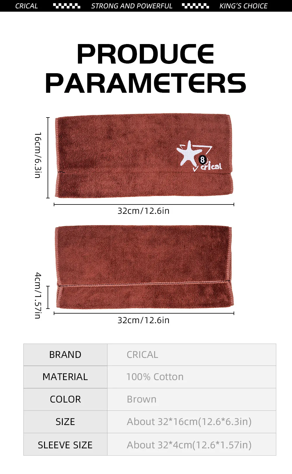CRICAL 100% Baumwolle Billard-Queue-Handtuchhülle Design 32x16cm Hochsaugfähig, Spurenlos, Farbecht, für Pool- und Snooker-Reinigung – Detail 9