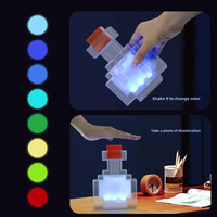 Minecraft Night Light Change Color Liquid Medicine Bottle Model Night Light Type C Rechargeable Abs Light for Cabinet Wardrobe