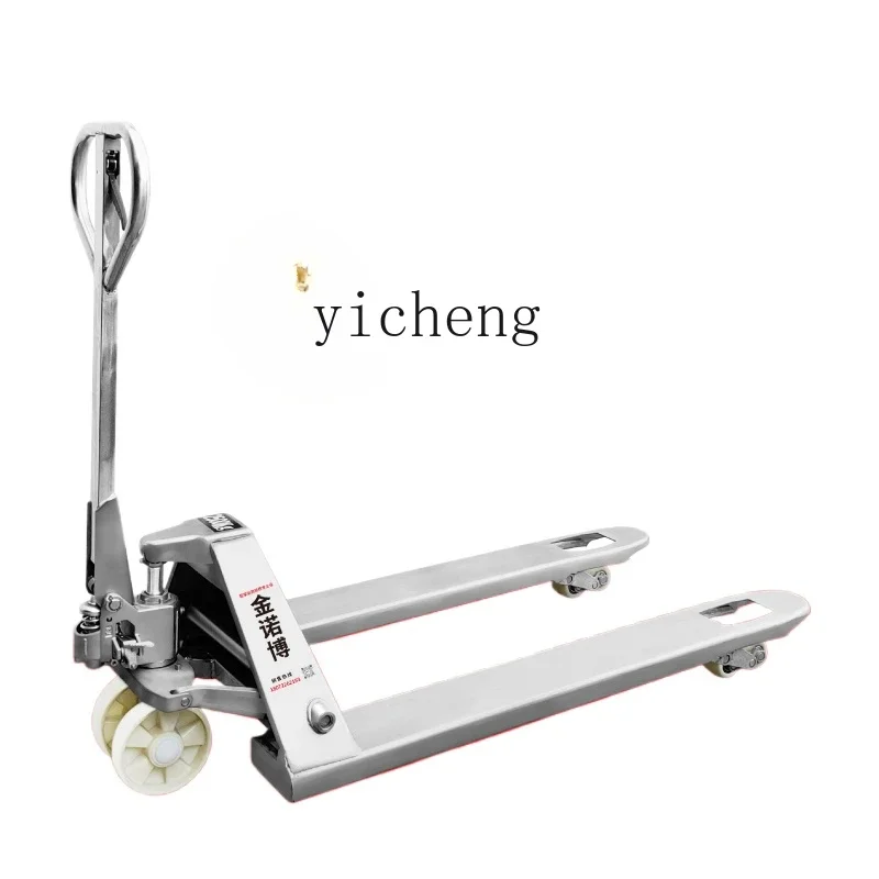 

Вилочный погрузчик из нержавеющей стали, ручной гидравлический грузовик, ручной двухтактный гидравлический прицеп-лопата