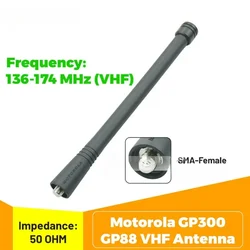 Walperforated Talkie VHF 136-174Mhz HAM Soft Antenne pour Motorola EP350, EP450, GP68, GP88, GP328, GP338, GP3188, GP68, GP340, CP200 Antenne