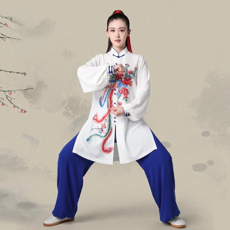 Tai Chi Clothes Martial Arts Uniform Kung Fu Clothing for Women Embroidery Chinese Style Competition Performance Wear Elegant