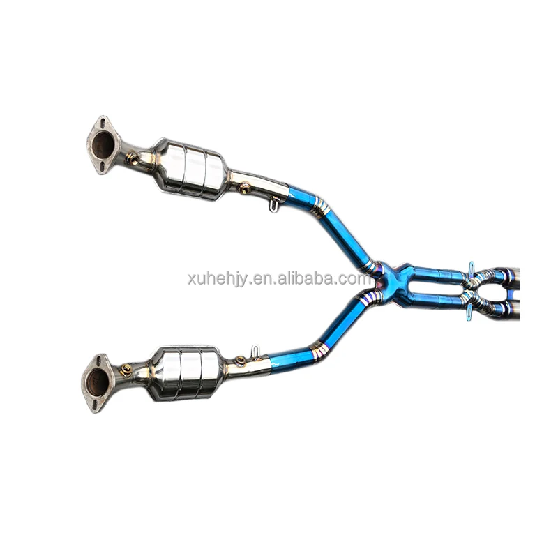 Auto Dual X Midpipe Catback for M3 E90 E92 E93 V8 4.0 2008-2013 Titanium Valve Exhaust Muffler With Catalyst Front Pipe view 4