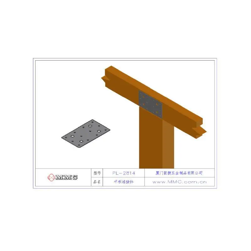 موصلات الألواح المسطحة، وموصلات الهيكل الخشبي، والتجهيزات المعدنية للمنزل الخشبي PL-2814 #4