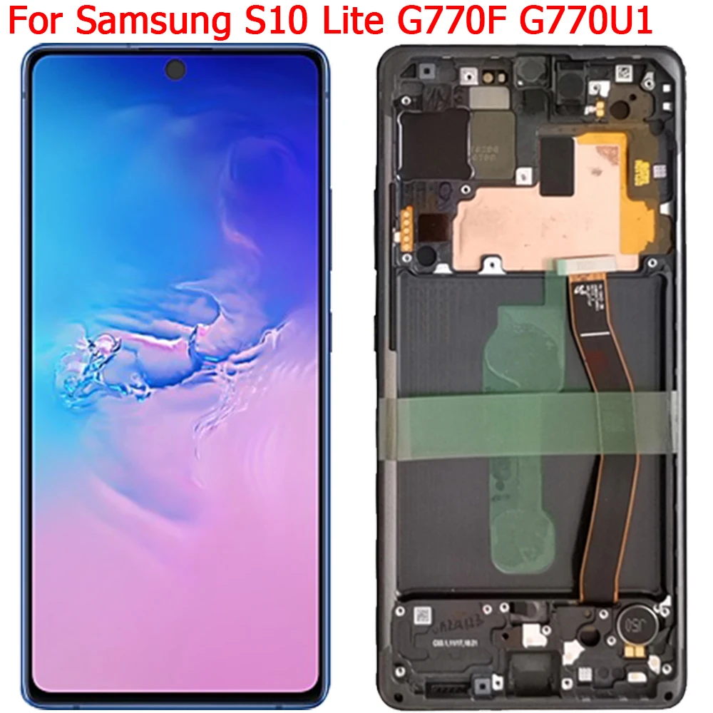 New For Samsung S10 Lite Display G770 LCD Screen With Frame 6.7