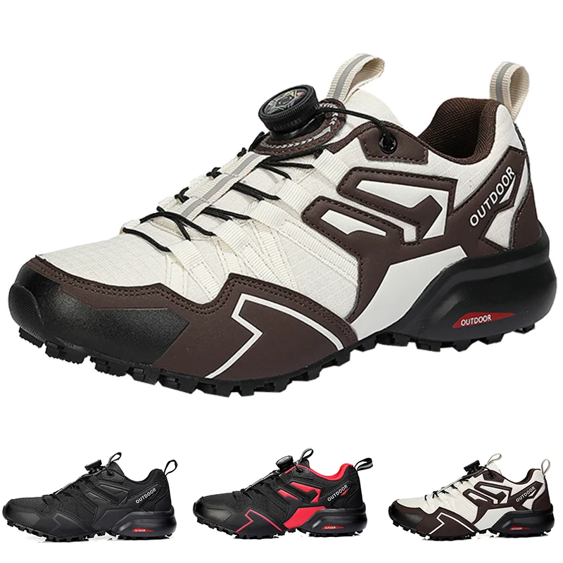 Men Outdoor Hiking Shoes Hiking Straps Outdoor Rubber Non-slip Cycling Shoes Breathable Flat Shoes Sports Outdoor Camping Shoes