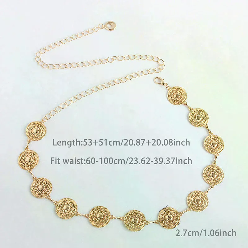 Versatile Bohemia Style Adjustable Waistband Long Waist Belt Dress Body Chain For Women Girls Vintage Openwork Waist Chain