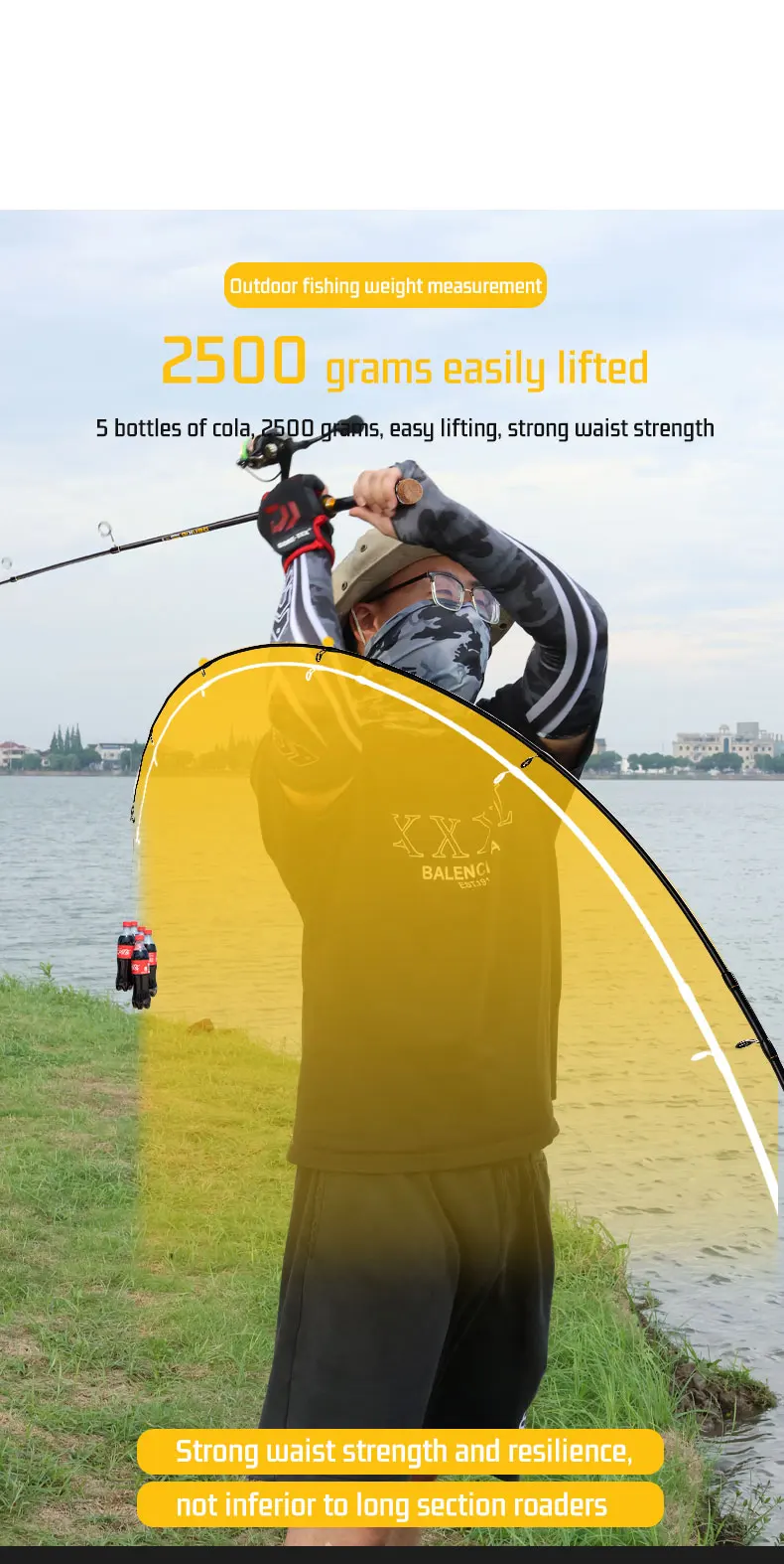 DEUKIO 1,8/2,1m Carbon-Spinn-Set, Ultraleichte Rute mit 5,2:1-Rolle, 8KG Max. Bremskraft, Sensibles Angelset für Süß-/Salzwasser – Detail 8