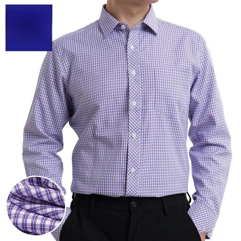 الرجال الرسمي Busin Long Sve Dr irt القطن تنفس ارتداء مقاومة فضفاضة تناسب ساحة طوق العمل irt للأوسط...