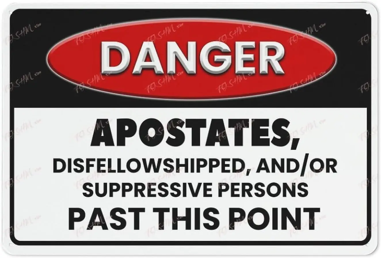 Metal Wall Art Decor Danger Apostates Suppressive Persons Past This Point Novelty Made Of Metal Vintage Design For Wall Decorati