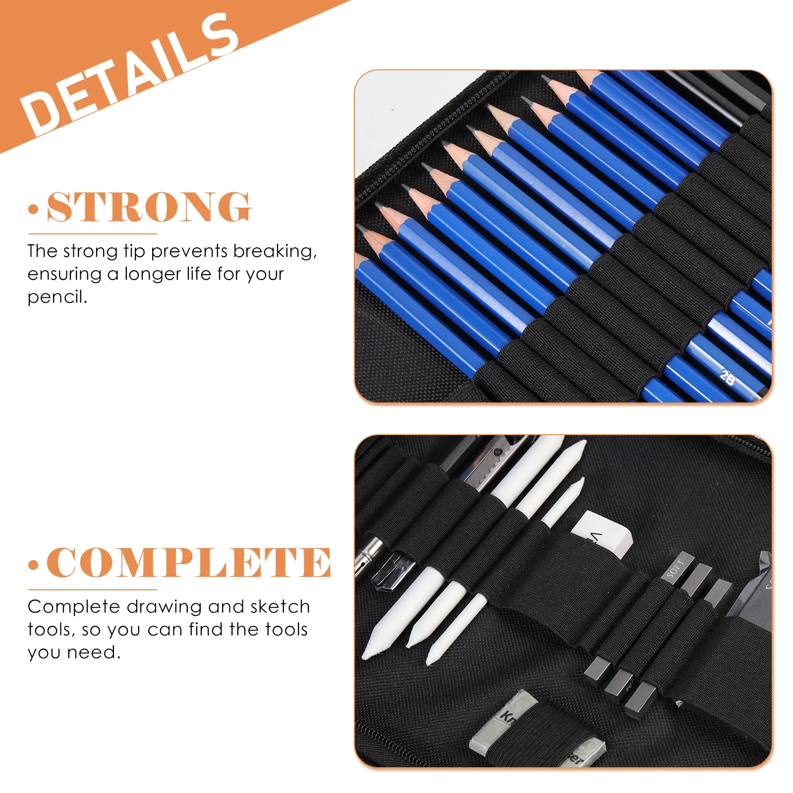 

Pencil Set Art Supplies Professional Sketch Kit Drawing Tool Student