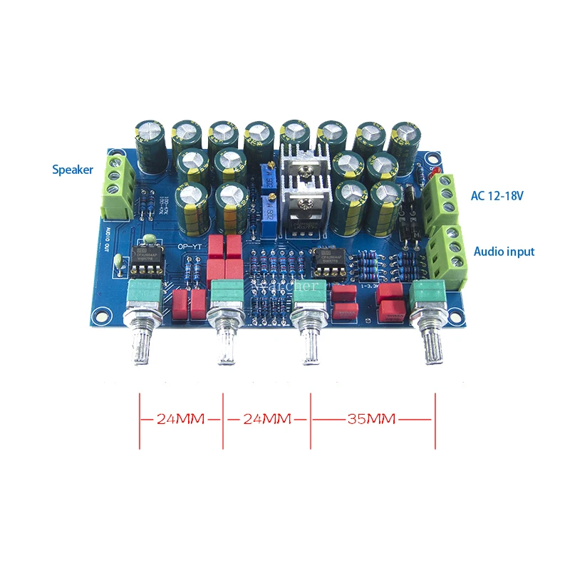 Nvarcher HIFI Preamp Tone Board OPA2604AP op amp Preamplifier Finished board