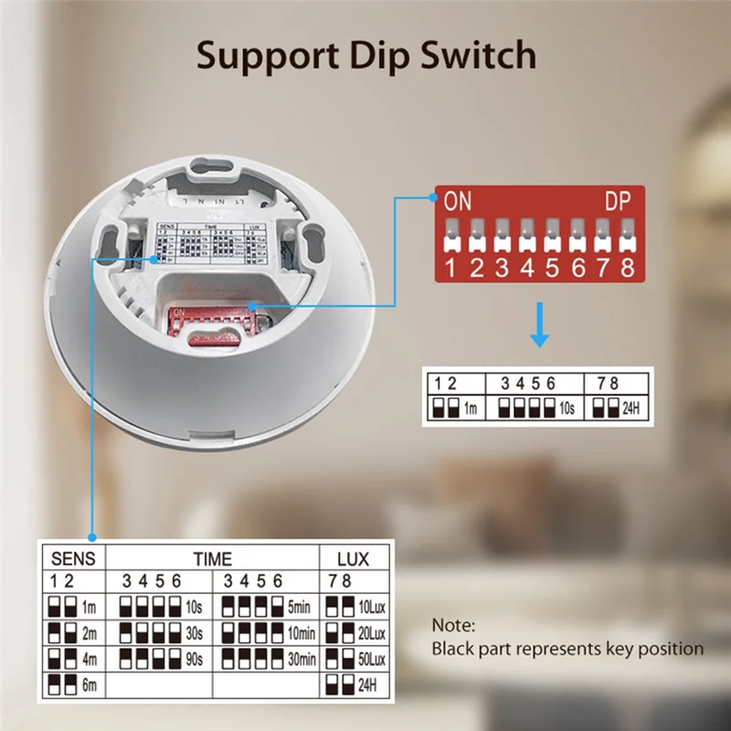 【Superdeals】Tuya Zigbee 24G Mmwave Radar ذكي وجود بشري مع كاشف إضاءة يدعم مفتاح الإضاءة 95-250 فولت
