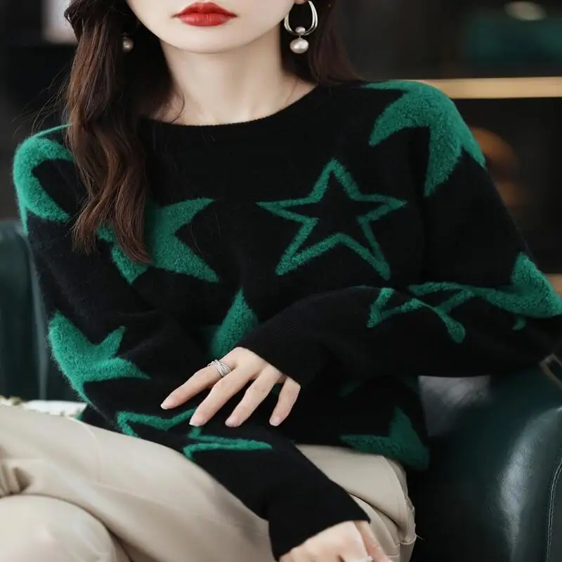 

Beautiful sweater women's inner wear autumn and winter 2025 new popular tops lazy style thick bottoming shirt Hot Style Fashion