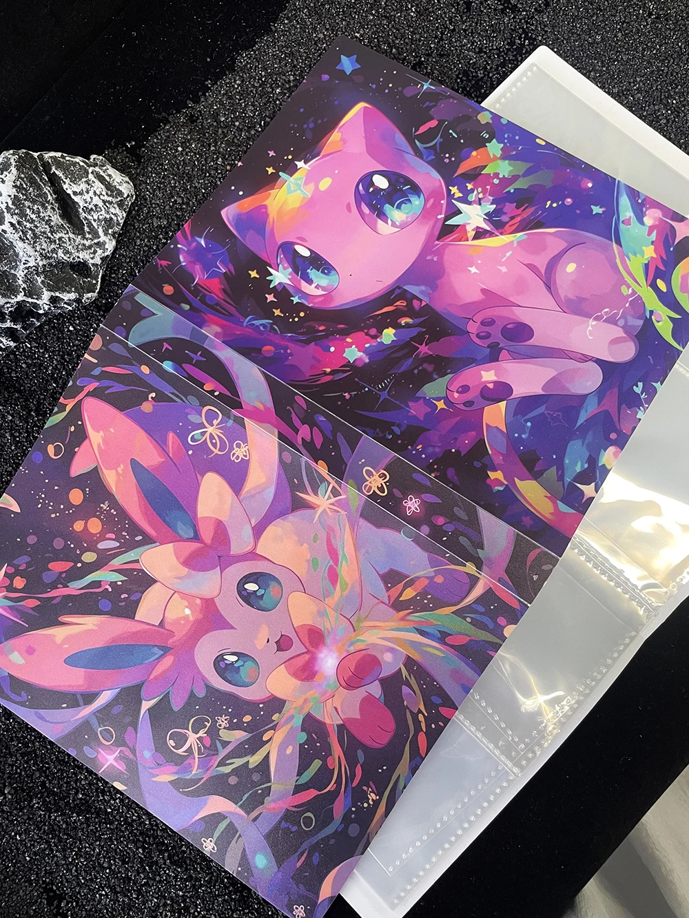 2026 NEU PTCG Eevee Sammelkartenalbum mit 4 Fächern für 240 Karten, Gengar Ex Sammelkartenbuch Aufbewahrungsmappe