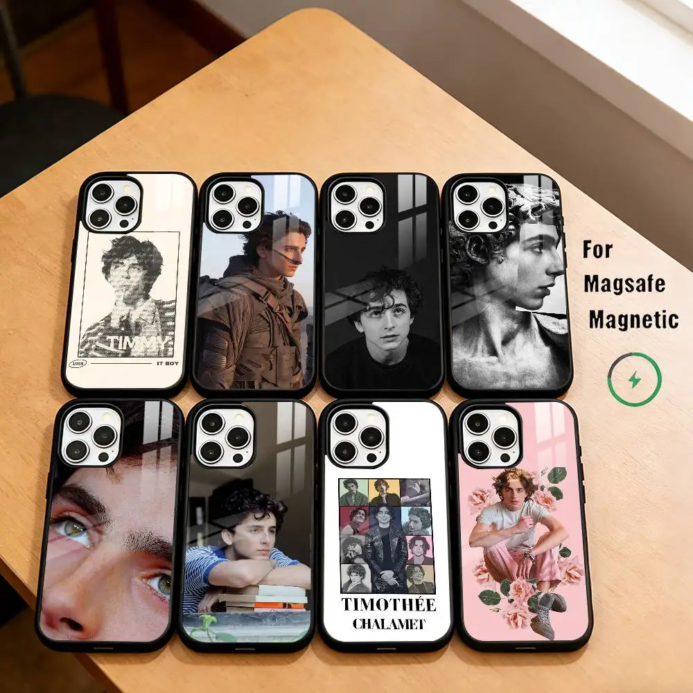 

T-Timothée Hal Chalamet Phone Case For iPhone17,16,15,14,13,12,11 Plus,Pro Magnetic with Magsafe Wireless Charging