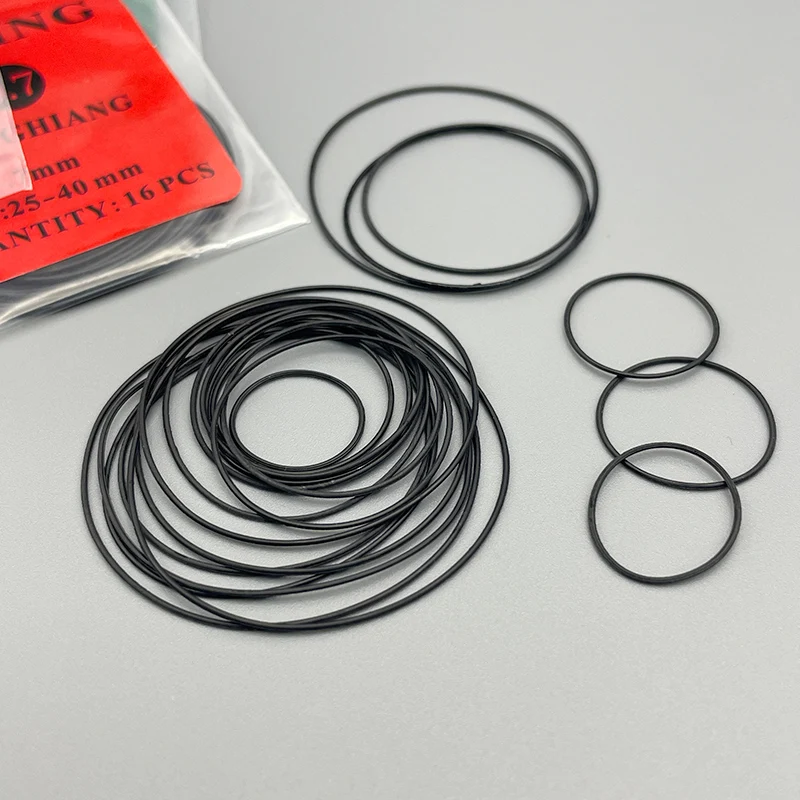 

1 Bag Watch Gasket 0.5/0.6/0.7/0.8/0.9mm Watch O-Ring Waterproof Rubber Watch Repair Tools Gasket for Watch Back Cover