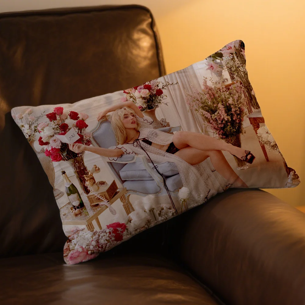 Sabrina Carpenter Man's Best Friend Rechteckige Kissenhülle mit Aufdruck, für Bett, Sofa, Zimmer, Heimdekoration, Kissenbezug – Detail 3