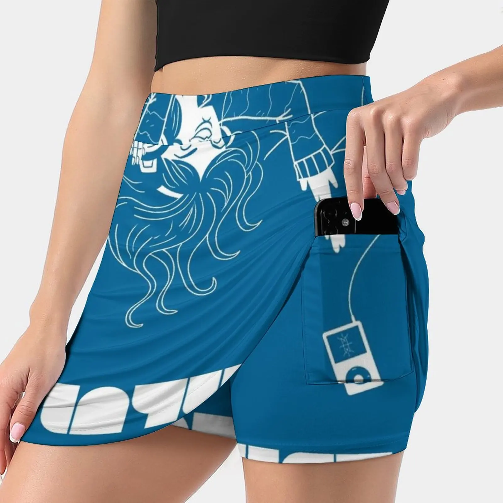 Playlist Women's skirt Mini Skirts A Line Skirt With Hide Pocket Playlist Music Tape Jazz Prograssive Alternative Blues Girls