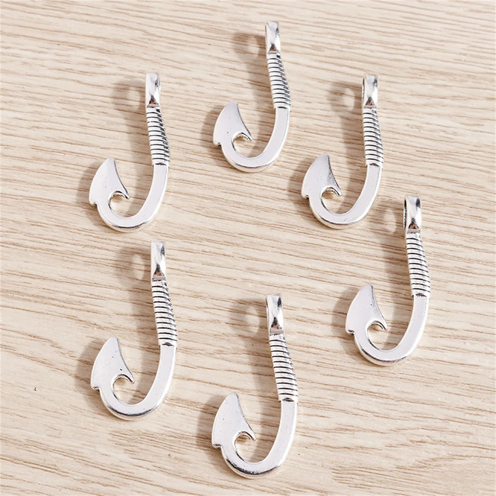 Tusember 10 Stück 15x32mm Legierung Antik-Silberfarben Schiffsanker-Anhänger für Ohrringe, Halsketten, DIY-Schmuckherstellung – Detail 5
