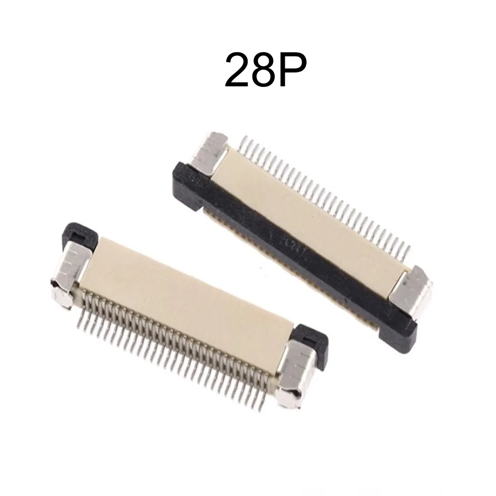 LCD Base Upturned Connection Spacing 0.5mm FPC Connector Pull-out Type 18pin-30pin Flat Cable Support Socket